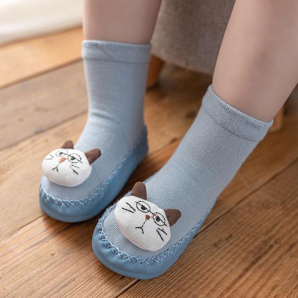 

first walkers toddler baby knitted leopard floor socks shoes with rubber soles infant anti-slip indoor born spring summer autumn