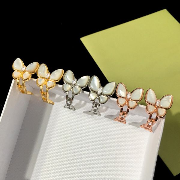 

baibei butterfly ear cuff are sweet, japan, south korea and south temperament, high-end stainless steel jewelry does not fade, no allergies, Silver