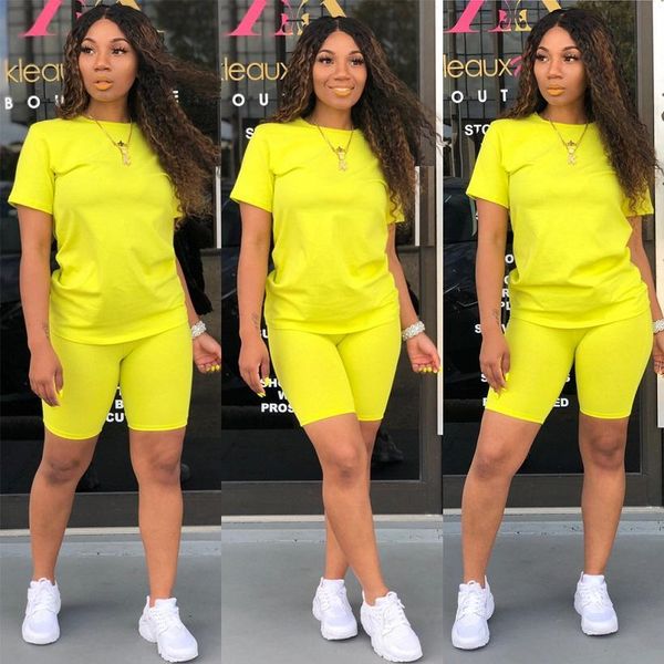 

women s clothing two piece summer outfits 2 piece set tracksuits solid color t shirts shorts jogging sweatsuit plus size clothingg40b, White