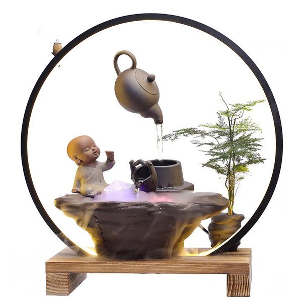 

decorative objects & figurines creativity hanging pot flowing water decoration backflow incense burner feng shui lucky living room shop desk