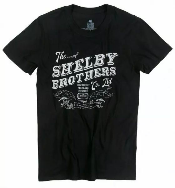 

official black the shelby brothers peaky blinders t-shirt, White;black