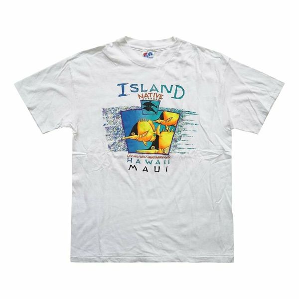 

vintage 90s maui hawaii 'island native' t-shirt, White;black