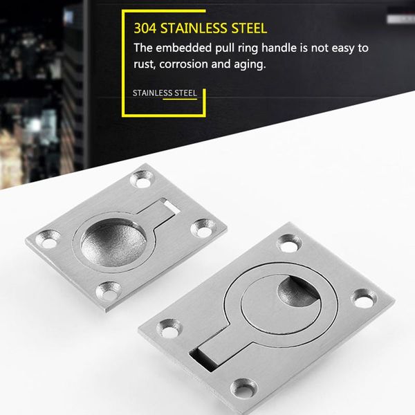 

handles & pulls 304 stainless steel concealed handle pull ring boat deck cover hatch cabinet drawer lifting door accessories