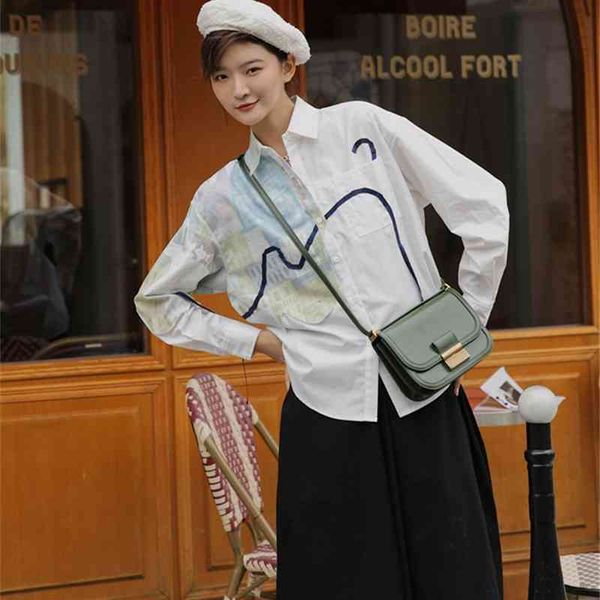 

women's two piece pants designer long sleeve shirt 2021 fashion women white and blouses button up collar aesthetic autumn spri