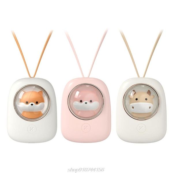 

electric fans cute hanging neck fan rechargeable mini usb charging portable deskcartoon rope space small m19 21 dropship