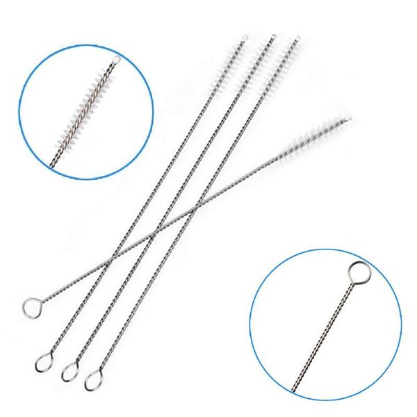 

drinking straws batch brushes 50pcs/set reusable metal wholesale stainless steel eco-friendly brush 175mm for 6mm diameter straw