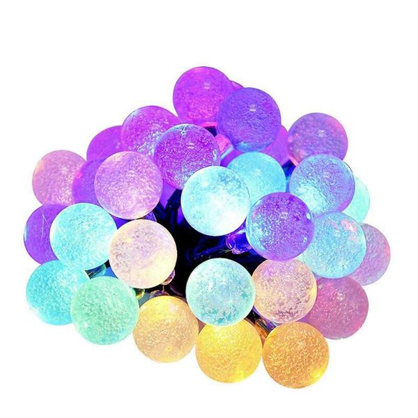 

colorful bubble balls solar string light outdoor garden yard decor lamp decorations