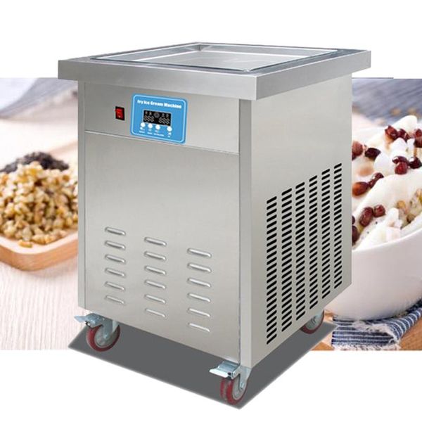 

ice cream making machine 50cm fried single pan with defrost plate er