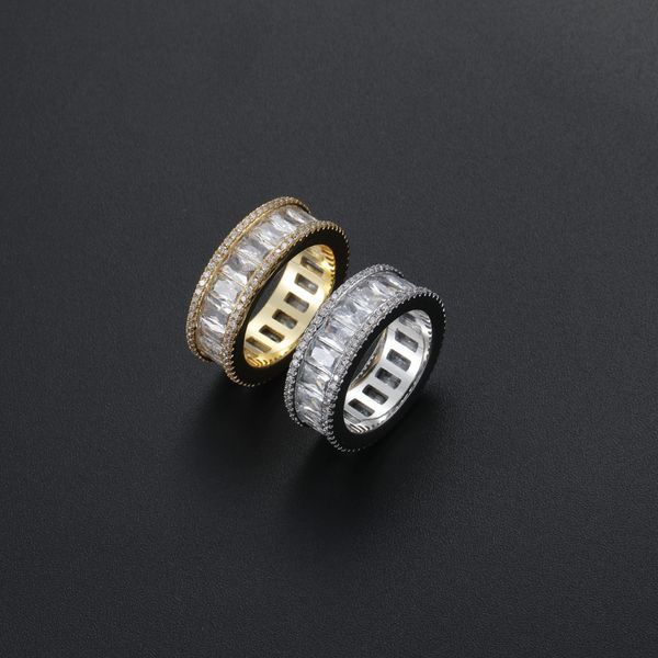 

ring hip hop personalized ins micro set zircon men's gift 13, Silver