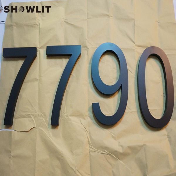 

black house numbers 3d metal in stainless steel other door hardware