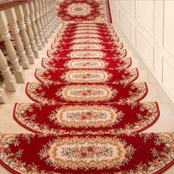 

carpets 1pcs stair tread carpet mats self adhesive mat anti-skid step rugs safety mute floor indoor pad