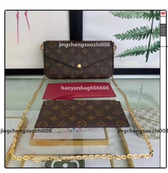 

988 gglvlouisvittonyslvutton famous designer three in one package crossbody shoulder women purse handba998q, Red;black