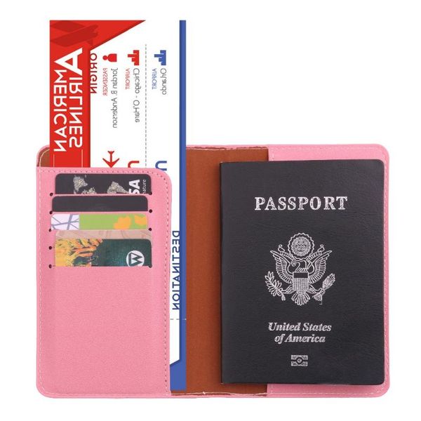 

card holders trassory multifunctional frosted business passport cover leather travel men women with ticket and holder, Brown;gray