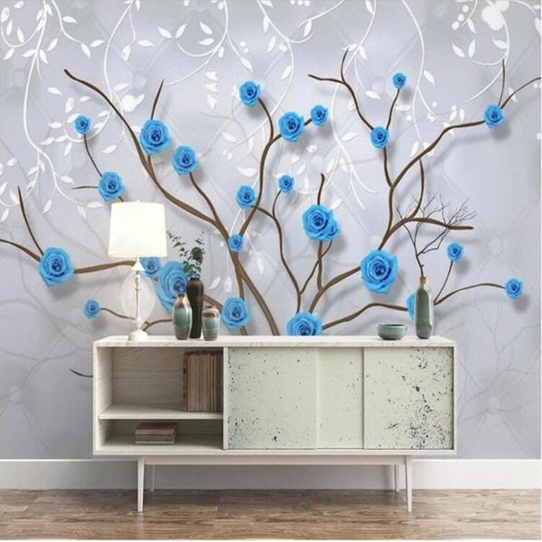 

wallpapers milofi custom 3d hand painted purple flowers background wallpaper mural