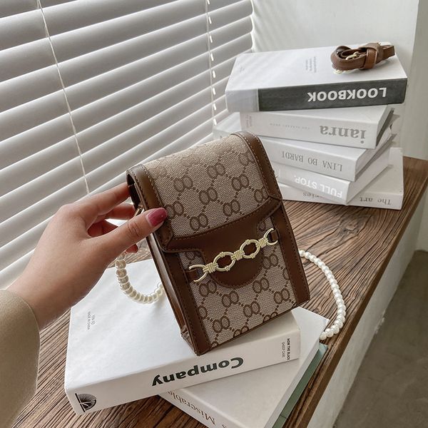

womens purses & handbags vertical mobile phone bag women's spring summer new pearl chain pu messenger bag fashion handbag purse rbpr