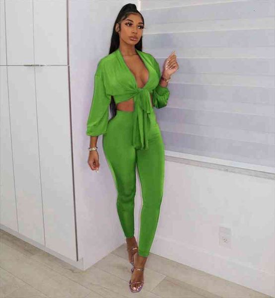 

2 piece club outfits for women two piece sets clothes tie up crop and leggings set party birthday, White