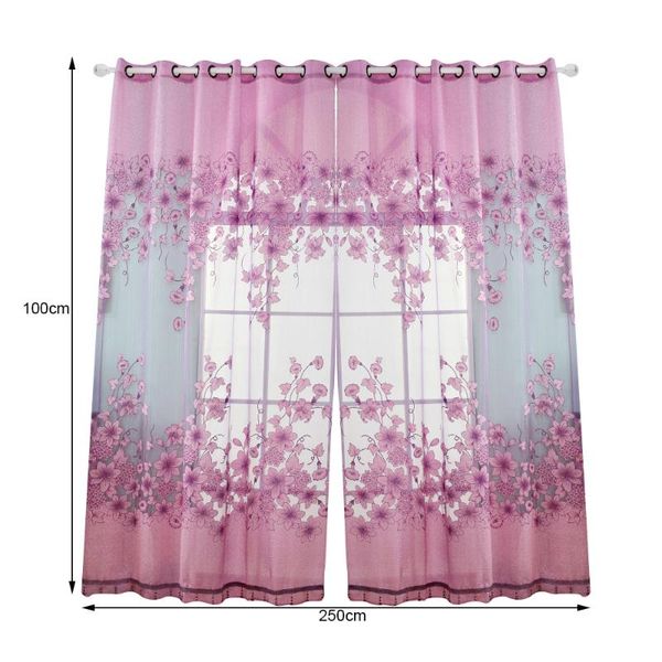 

curtain & drapes semi-blackout window curtains jacquard pharbitis nil pattern grommet semi sheer for home bedroom