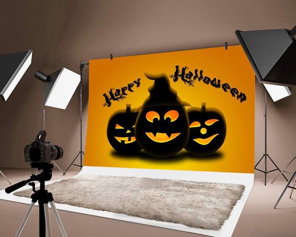 

party decoration pography backdrops pumpkin lantern printed halloween background thin festival backdrop pos decorations
