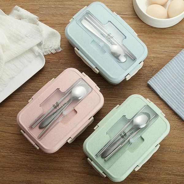 

dinnerware sets leakproof lunch box separate compartments children container microwave for kids bento school x2b2