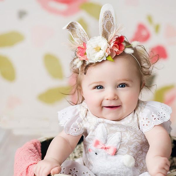 

hair accessories camellia wreath artificial flower band children baby headdress po headband hoop gift z322, Slivery;white