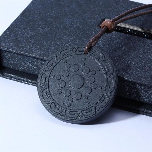 

pendant necklaces drop quantum science energy japanese technology volcanic lava scalar necklace with box ion card, Silver