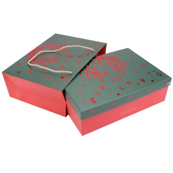 

gift wrap 1 set christmas box paper container xmas apple case boxes