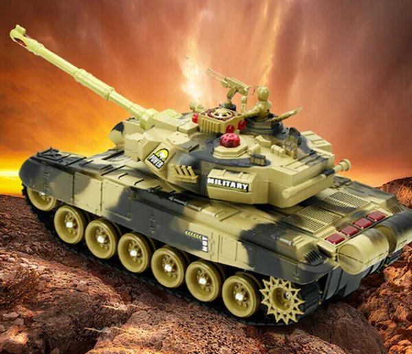 Fast ein halber Meter groß 44cm Fernbedienung Battle Tank Ladeplatz Off-Road Crawler kann Fernbedienungs-Auto-Jungen-Spielzeug übertragen