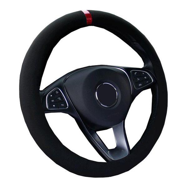 

steering wheel covers universal suede 4 styles car cover wrap volant fashion braid on the auto protector