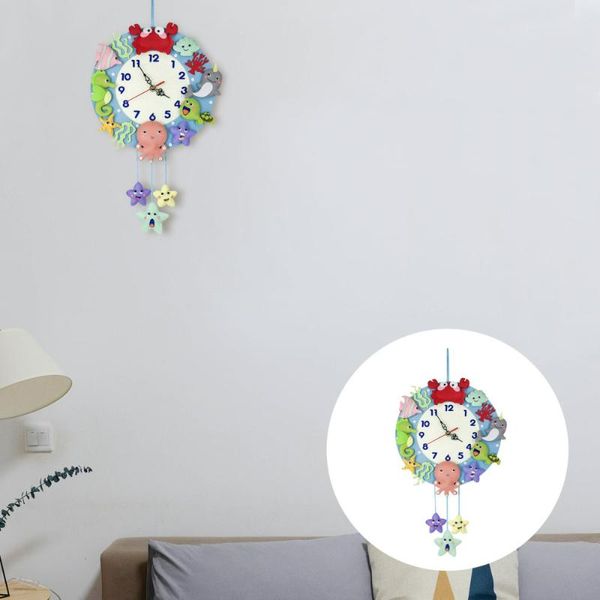 

wall clocks 1 set diy fabric clock kit cartoon hanging craft