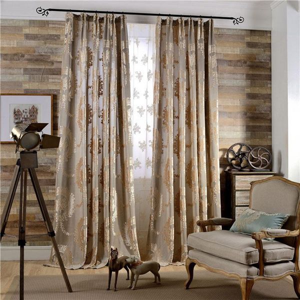 

curtain & drapes european damask flocked jacquard curtains for living room luxury shiny velvet bedroom window decoration