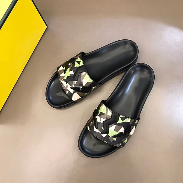 

2021ss fashion popular classic slippers summer luxury man beach big head slippers designer leather flat woman belt sandals l bath women slip, Black