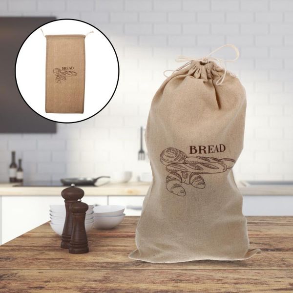 

gift wrap 1pc loaf pouch drawstring bread storage bag reusable cotton grocery