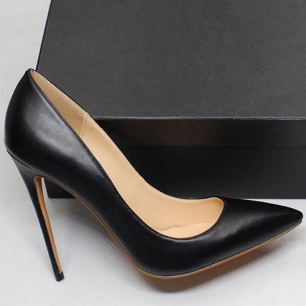 

dress shoes novo fino bombas de salto alto elegante apontado do do pÃ© artesanal escritÃ³rio moda sapatos para mulher tamanho gran 4-13.5 zdmw, Black