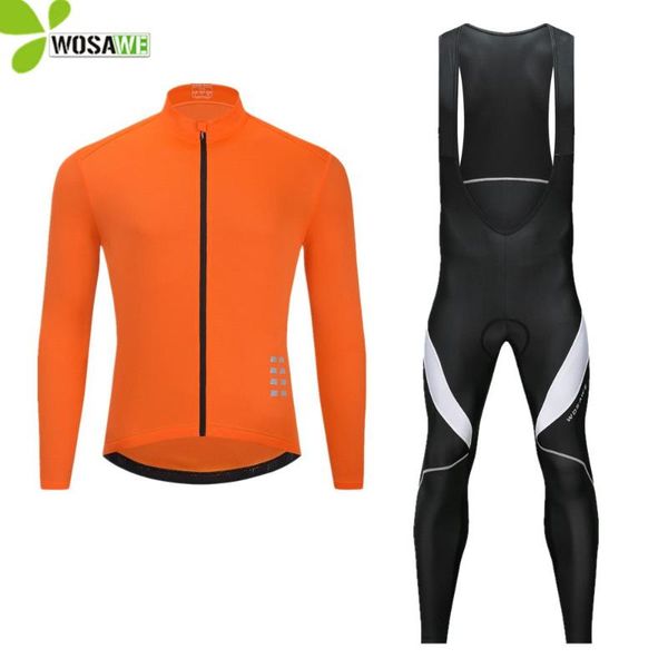 

ciclismo cycling jersey set reflective shirts gel pad warm bib pants tight trousers kit bicycle mtb uniform clothing racing sets, Black;blue