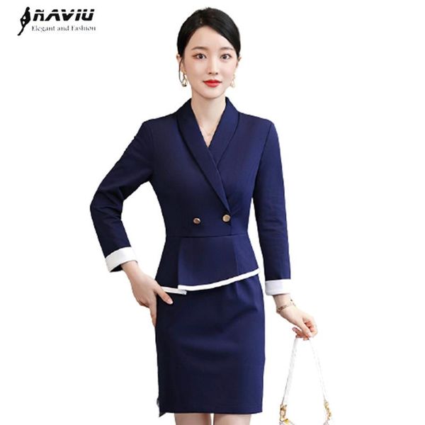 

casual dresses high end professional dress 2021 autumn fashion temperament forml long sleeve slim work clothes, Black;gray