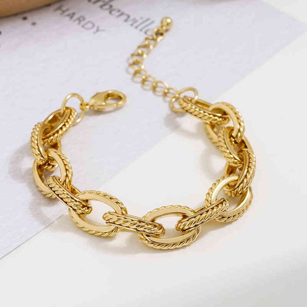 

custom 18k gold chain wide cuban curb link bracelet sterling twisted oval-link metal for men women, Golden;silver