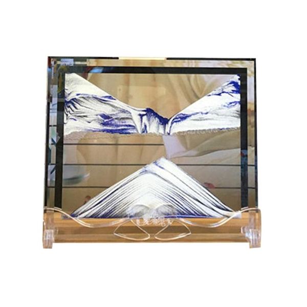 

decorative objects & figurines 3d landscape moving sand painting dynamic picture flowing hourglass decor home decoration fp8