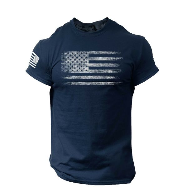 

american flagdesign mens cotton t-shirt comfortable fresh breathable daily travel street party, White;black