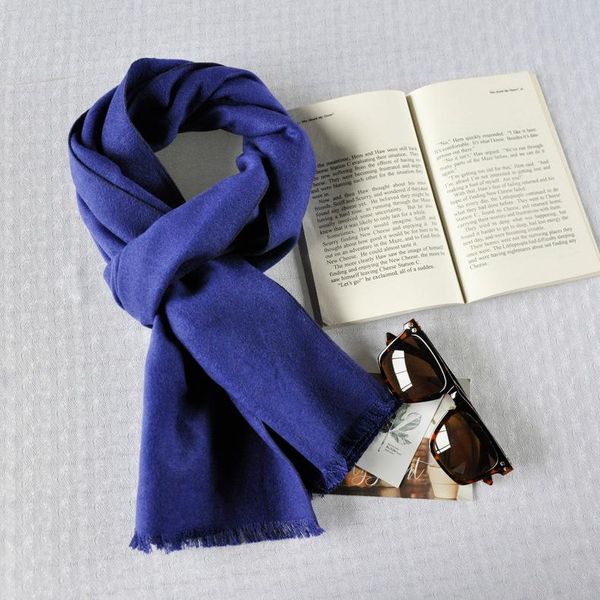

scarves spot all-match solid color multicolor 100% silk spring, autumn and winter men's women's, Blue;gray