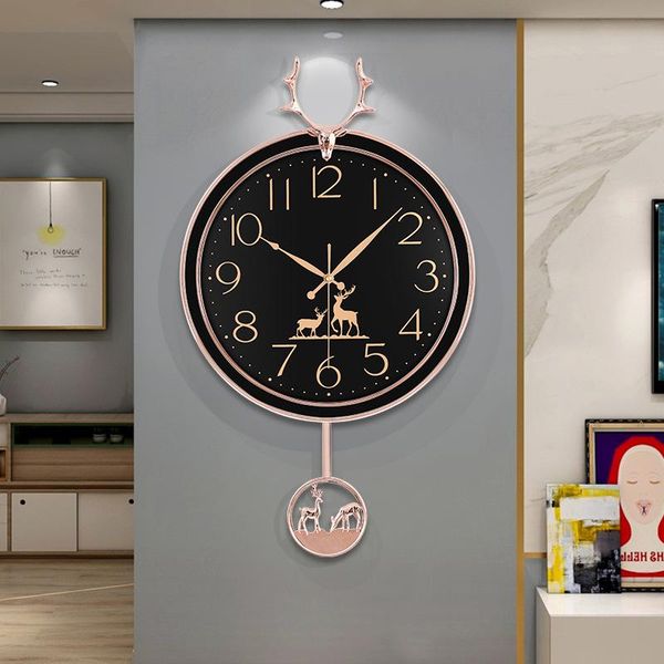 

wall clocks animal nordic clock minimalist design plastic pendulum round kitchen horloge murale decoration eh60wc