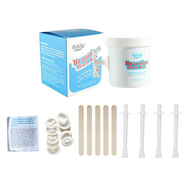 

nail art equipment 1 set waxing kit for men wax removal with spatula, Silver