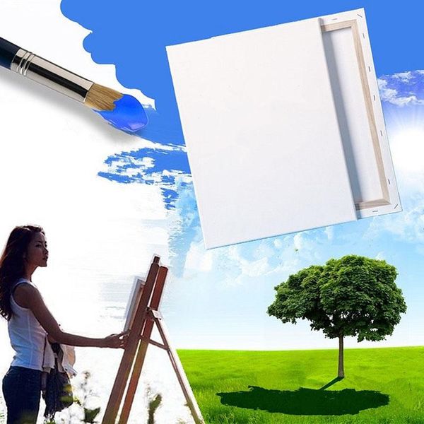 

paintings 1piece white blank square artist canvas painting drawing board wooden frame for oil primed acrylic paint