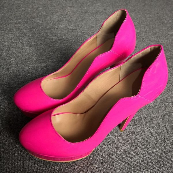 

sandals ol' platform women high leap jump bombs thin foot thumb round beautiful fuchsia shoe party in size 5-15 ul9t, Black