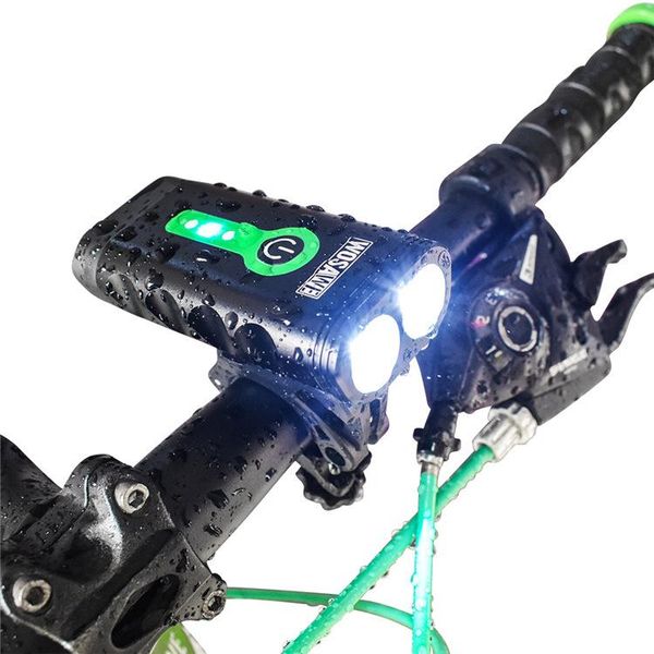 

rechargeable bicycle 2400 lumens with built-in li batteries bike light 2-xml-3 led lamp 5 modes lights