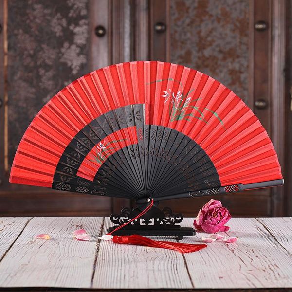 

other home decor women's folding fan hand-painted silk chinese style japanese middle 6.5-inch syage show cheongsam lady dance
