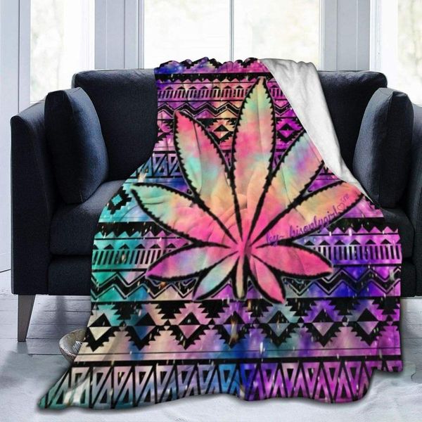 

blankets colorful leaf texture flannel sherpa cashmere plush blanket suitable for bed/sofa/office/camping 50 x40