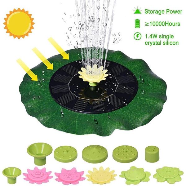 

solar fountain outdoor water pump floating bird bath pool pond garden decor decorations