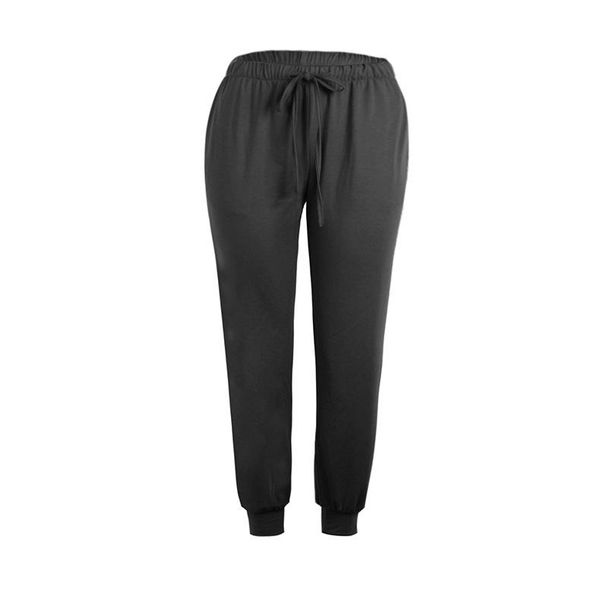 

women's pants & capris plus size women casual ankle-length woman harem female pant elastic waist trouser, Black;white