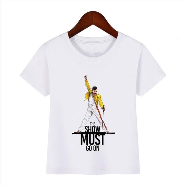 

baby boys and girls rock band queen freddie mercury print t shirt kids summer short sleeve, Blue