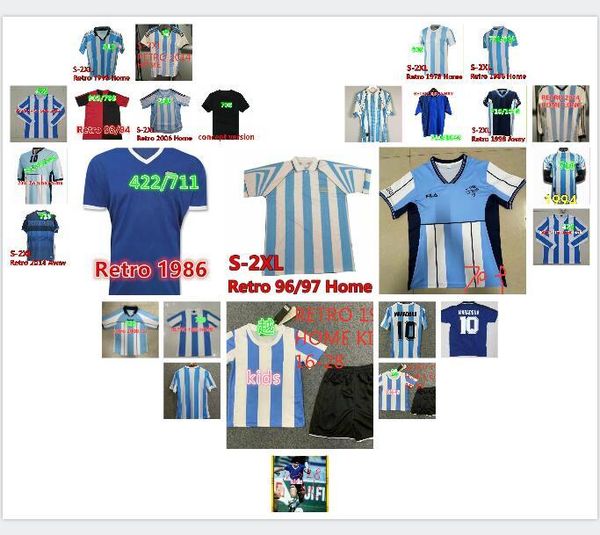 

maradona 1978 1986 home away soccer jersey retro version 86 78 football shirt batistuta naples boca youth barca 91 92, Black